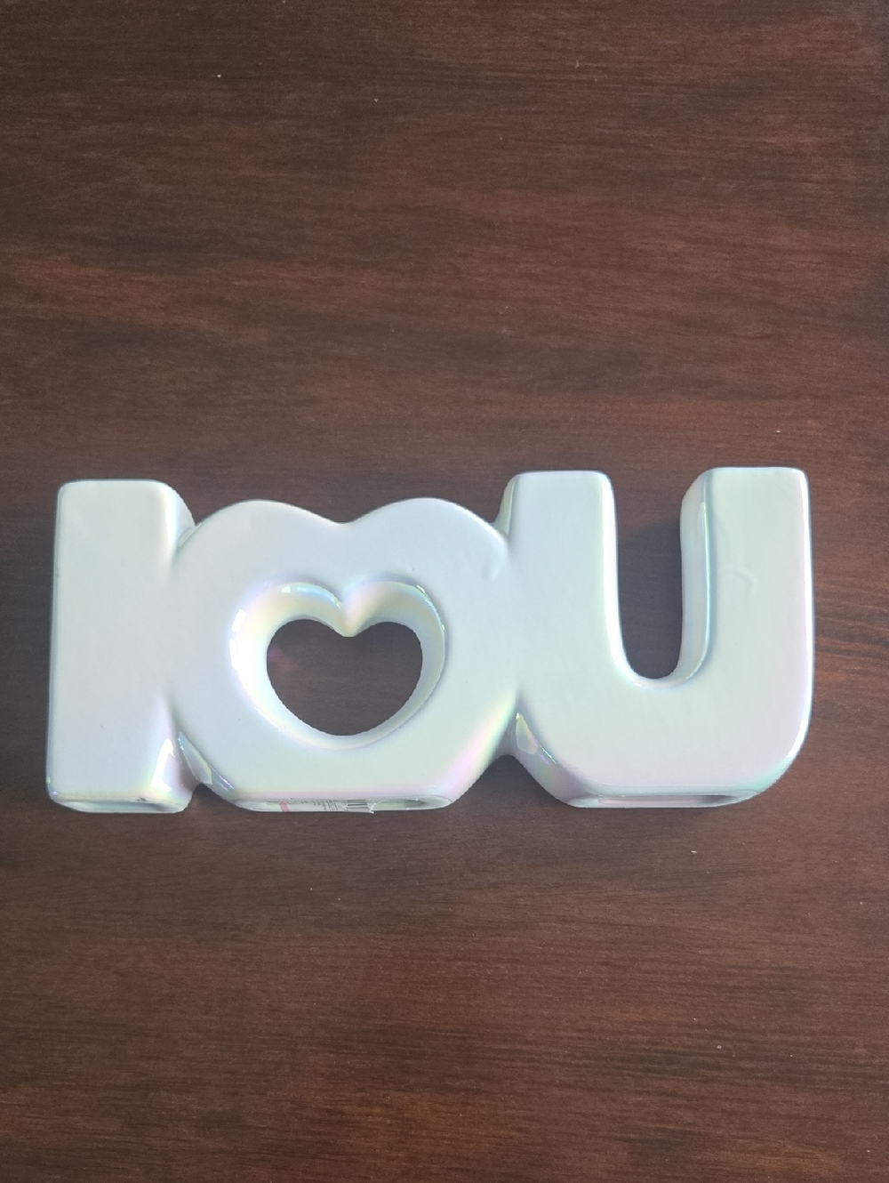 I♡U Iridescent Ceramic Vase